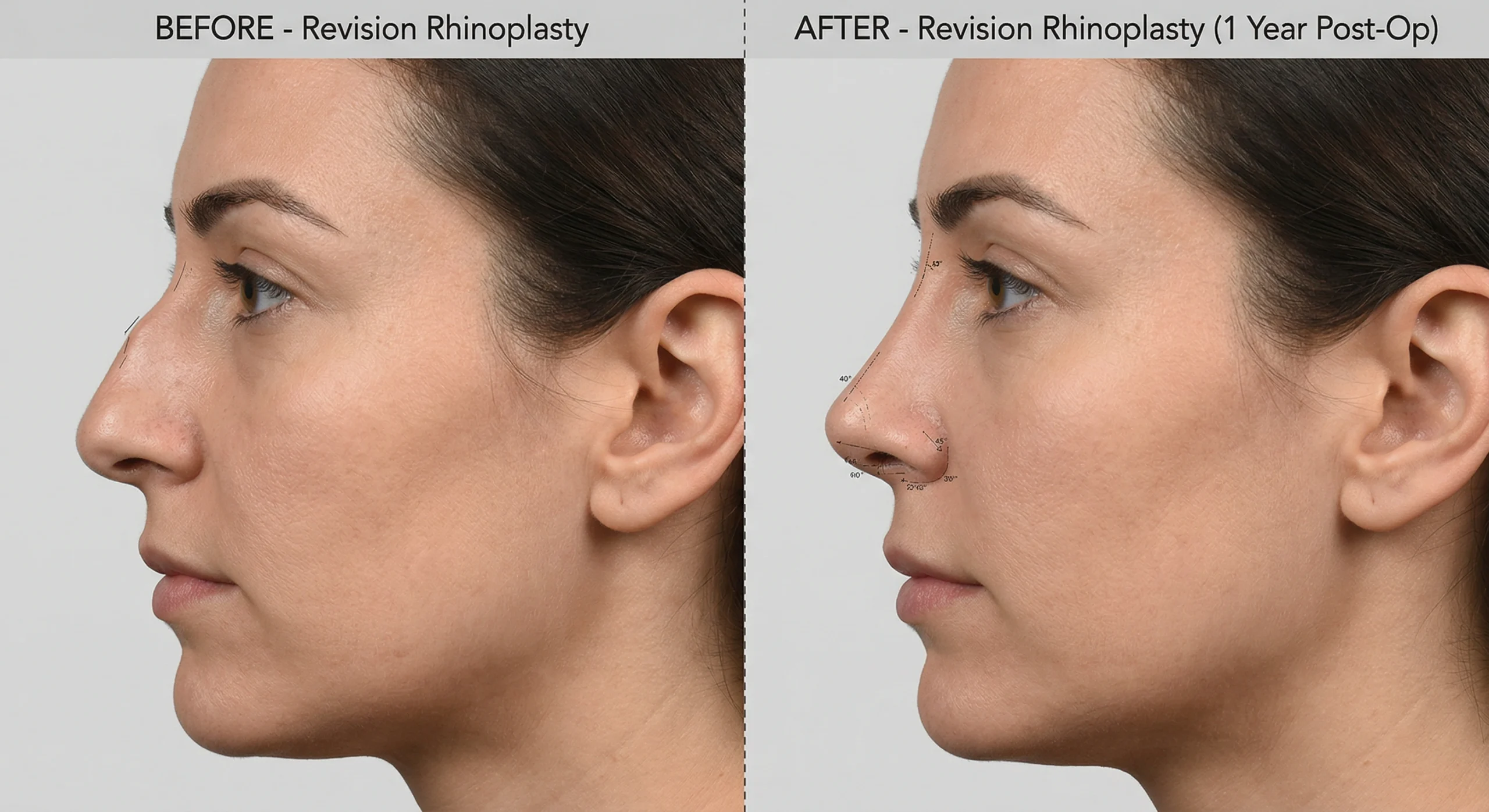 Revizyon Rinoplasti Öncesi ve Sonrası Karşılaştırma